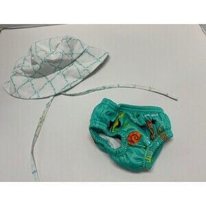 busy bee smocks Bucket Hat and Aqua Leisure swimming Diaper reusable 6/12 m